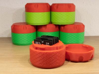 Twist-Lock SD Card Box (5x SD, 8x microSD)