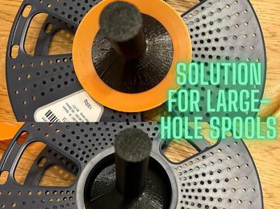 attachment for larger holes in the spool