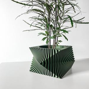 The Anio Wacky Planter Pot with Drainage Tray & Stand: Modern and Unique Home Decor for Plants