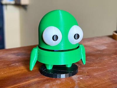 Robot Companion Fidget Clicker Key Cap Figure