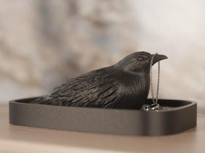 Raven Trinket Tray – Cool Accent for Modern Homes