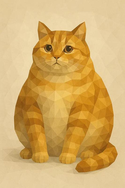 Fat Cat Low Poly