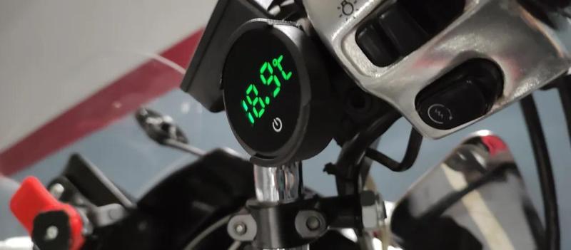Moto, on handlebar- temp gauge thermometer clamp