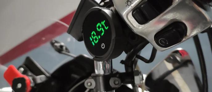 Moto, on handlebar- temp gauge thermometer clamp
