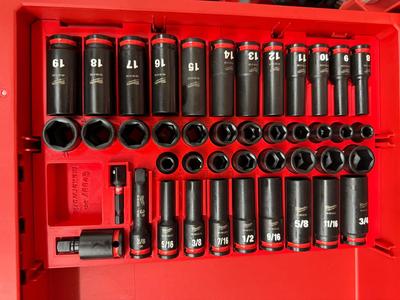 Milwaukee 4 Drawer Insert 3/8in 43PC Socket Set