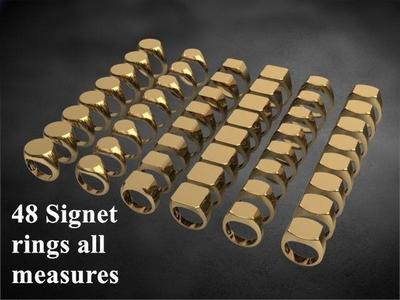 48 signet rings